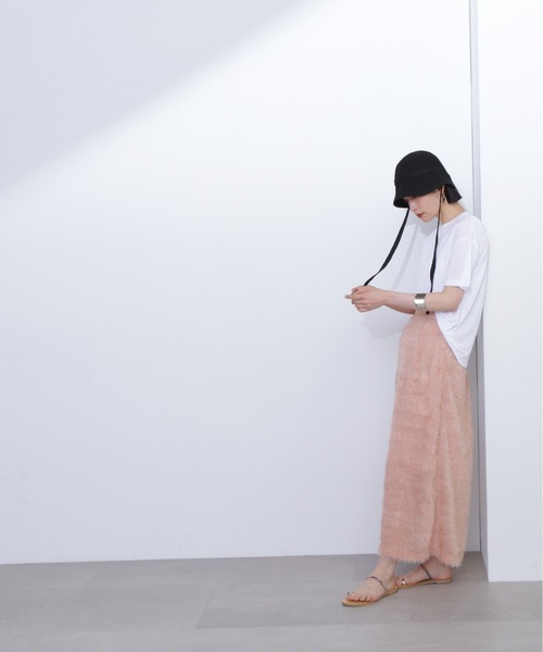 N.（N. Natural Beauty Basic）（エヌエヌナチュラルビューティーベーシック）の「◆フリンジロングスカート（スカート・レディース・ブラック/オフホワイト/ピンク・MEDIUM）」の22枚目の写真