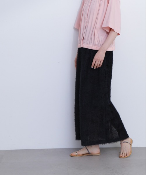 N.（N. Natural Beauty Basic）（エヌエヌナチュラルビューティーベーシック）の「◆フリンジロングスカート（スカート・レディース・ブラック/オフホワイト/ピンク・MEDIUM）」の6枚目の写真