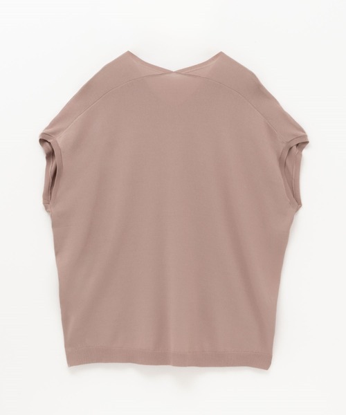 HusHusH（ハッシュアッシュ）の「【 接触冷感 】 HusHusH ハッシュアッシュ Vネックコクーンニットプルオーバー（ニット/セーター・レディース・マジェンタ/ベージュ/ブラック・M/L）」の15枚目の写真