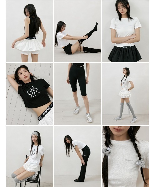 Tシャツ・カットソー citybreeze Logo Patch Crop T-Shirt_BLACK セール】LOGO CROP SHORT SLEEVE T-SHIRT（Tシャツ/カットソー
