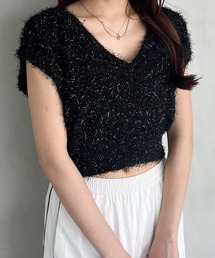 Heather | シャギーラメニットベスト 127409(ベスト)