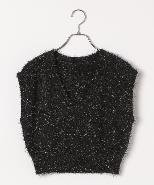 シャギーラメニットベスト 127409（ベスト）｜Heather（ヘザー）の