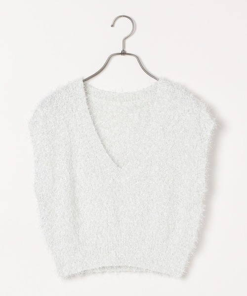 シャギーラメニットベスト 127409（ベスト）｜Heather（ヘザー）の