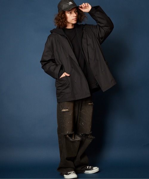 unrelaxing（アンリラクシング）の「ルーズシルエット ダブルテーラードジャケット（テーラードジャケット・メンズ・ブラック・FREE）」の10枚目の写真