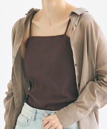 coca（coca） | カップ付きメロウ加工リブキャミソール(キャミソール)