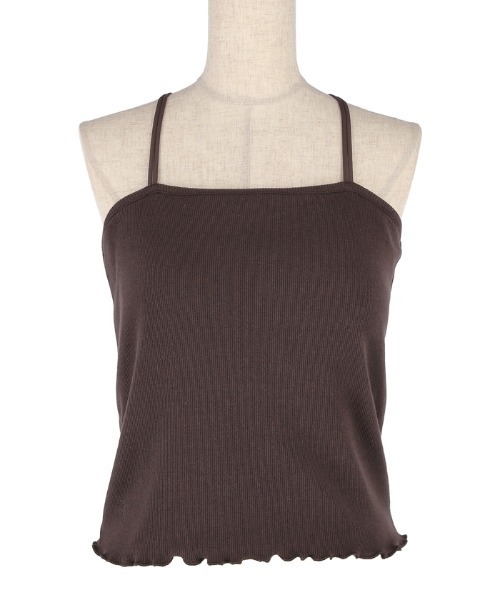 coca（coca）（コカ）の「カップ付きメロウ加工リブキャミソール（キャミソール・レディース・ホワイト/ブラウン/その他1・S/M/L）」の19枚目の写真
