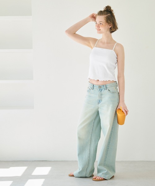 coca（coca）（コカ）の「カップ付きメロウ加工リブキャミソール（キャミソール・レディース・ホワイト/ブラウン/その他1・S/M/L）」の17枚目の写真