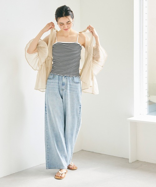 coca（coca）（コカ）の「カップ付きメロウ加工リブキャミソール（キャミソール・レディース・ホワイト/ブラウン/その他1・S/M/L）」の12枚目の写真