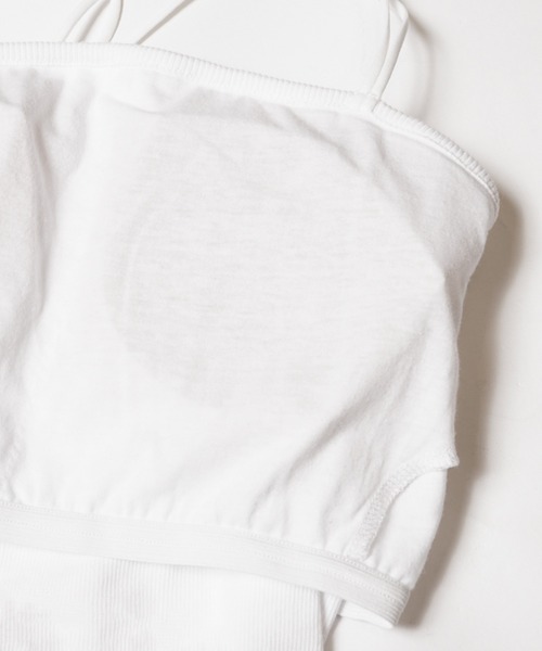 coca（coca）（コカ）の「カップ付きメロウ加工リブキャミソール（キャミソール・レディース・ホワイト/ブラウン/その他1・S/M/L）」の5枚目の写真