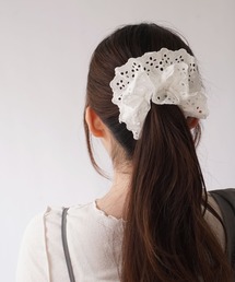 ammy.（エイミードット）の「【 ammy. / エイミードット 】 コットン レース ビッグ ヘア シュシュ（シュシュ）」