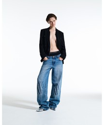 26.5センチArmani Jeans ブラック スニーカー 新品未使用 EMPORIO ARMANI EA7 (エンポリオアルマーニ) ロゴ ニット