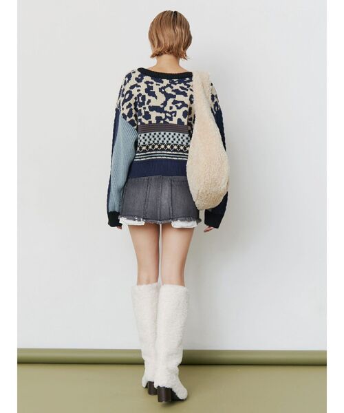 EVRIS(エヴリス)の「ボアBIG BAG(ショルダーバッグ・レディース・ブラック/ホワイト/その他1・FREE)」の14枚目の写真