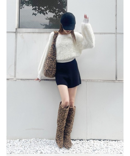 EVRIS(エヴリス)の「ボアBIG BAG(ショルダーバッグ・レディース・ブラック/ホワイト/その他1・FREE)」の10枚目の写真