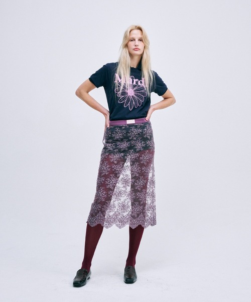 SLIM TSHIRT FLOWERMARDI（Tシャツ/カットソー）｜Mardi