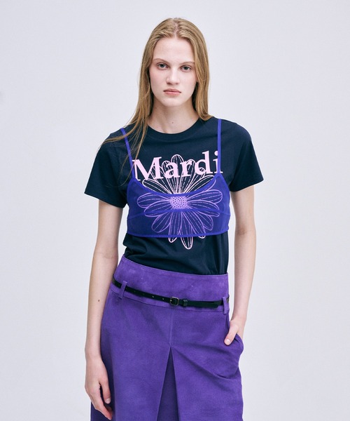 tシャツ SLIM TSHIRT FLOWERMARDI レディース メンズ Mardi Mercredi tシャツ SLIM TSHIRT FLOWERMARDI レディース
