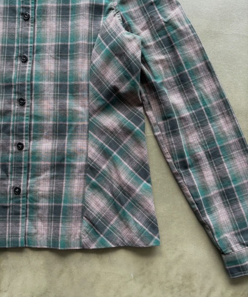 SHAGGIE（シャギー）の「パワショルチェック柄ブラウス（シャツ/ブラウス・レディース・ブラウン/グリーン・FREE）」の16枚目の写真