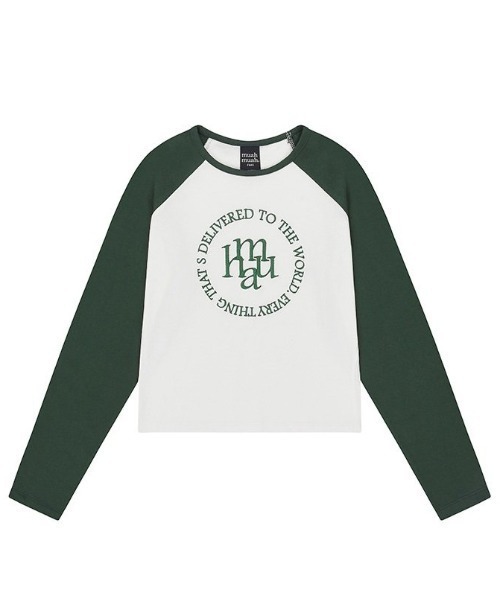 A'GEM/9 × .kom 『muah muah/ムーアムーア』 STITCH LOGO RAGLAN