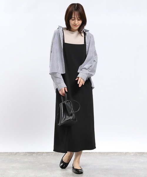 GLOBAL WORK Smile Seed Store（グローバルワーク スマイルシードストア）の「華奢リブメロウネック長袖/118559（Tシャツ/カットソー・レディース・ブラック/オフホワイト/グレー/グレイッシュベージュ/ダークグレー・MEDIUM/X-LARGE/LARGE/SMALL）」の20枚目の写真