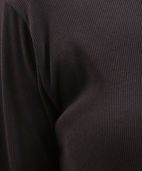 GLOBAL WORK Smile Seed Store（グローバルワーク スマイルシードストア）の「華奢リブメロウネック長袖/118559（Tシャツ/カットソー・レディース・ブラック/オフホワイト/グレー/グレイッシュベージュ/ダークグレー・MEDIUM/X-LARGE/LARGE/SMALL）」の9枚目の写真