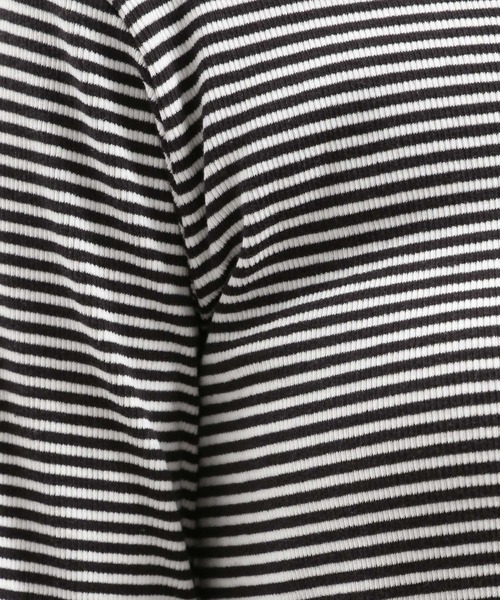 GLOBAL WORK Smile Seed Store（グローバルワーク スマイルシードストア）の「華奢リブメロウネック長袖/118559（Tシャツ/カットソー・レディース・ブラック/オフホワイト/グレー/グレイッシュベージュ/ダークグレー・MEDIUM/X-LARGE/LARGE/SMALL）」の8枚目の写真