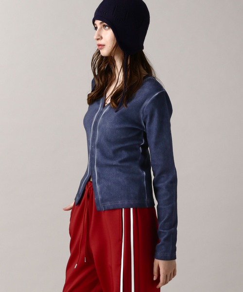 FOREVER 21（フォーエバー トゥエンティーワン）の「【2024SS】加工デザインカーディガン（カーディガン/ボレロ・レディース・グレー/カーキ/ネイビー・FREE）」の7枚目の写真