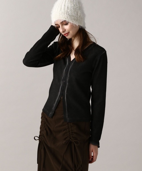 FOREVER 21（フォーエバー トゥエンティーワン）の「【2024SS】加工デザインカーディガン（カーディガン/ボレロ・レディース・グレー/カーキ/ネイビー・FREE）」の11枚目の写真