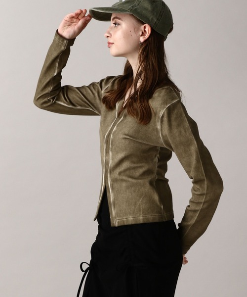 FOREVER 21（フォーエバー トゥエンティーワン）の「【2024SS】加工デザインカーディガン（カーディガン/ボレロ・レディース・グレー/カーキ/ネイビー・FREE）」の18枚目の写真