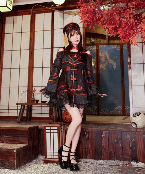 Brightlele(ブライトララ)の「「 ガーリーキョンシー 」 ハロウィン コスプレ 衣装 キョンシー 仮装 チャイナ チャイナ服(コスチューム/パーティーグッズ・レディース・その他1/その他2/その他3・MEDIUM/LARGE/X-LARGE)」の7枚目の写真