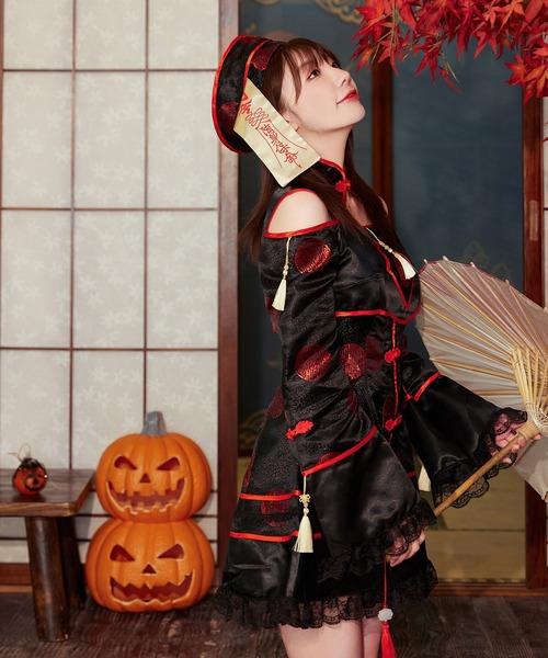 Brightlele(ブライトララ)の「「 ガーリーキョンシー 」 ハロウィン コスプレ 衣装 キョンシー 仮装 チャイナ チャイナ服(コスチューム/パーティーグッズ・レディース・その他1/その他2/その他3・MEDIUM/LARGE/X-LARGE)」の9枚目の写真