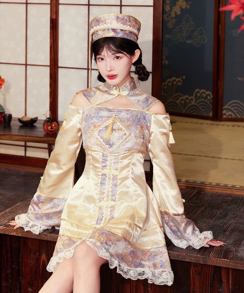 Brightlele(ブライトララ)の「「 ガーリーキョンシー 」 ハロウィン コスプレ 衣装 キョンシー 仮装 チャイナ チャイナ服(コスチューム/パーティーグッズ・レディース・その他1/その他2/その他3・MEDIUM/LARGE/X-LARGE)」の11枚目の写真