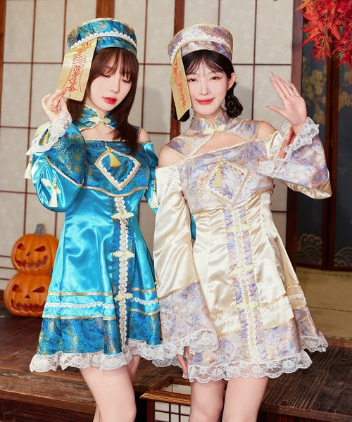 Brightlele(ブライトララ)の「「 ガーリーキョンシー 」 ハロウィン コスプレ 衣装 キョンシー 仮装 チャイナ チャイナ服(コスチューム/パーティーグッズ・レディース・その他1/その他2/その他3・MEDIUM/LARGE/X-LARGE)」の12枚目の写真