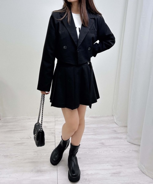 INGNI（イング）の「ショートテーラードジャケット（テーラードジャケット・レディース・ブラック/グレー・M）」の10枚目の写真