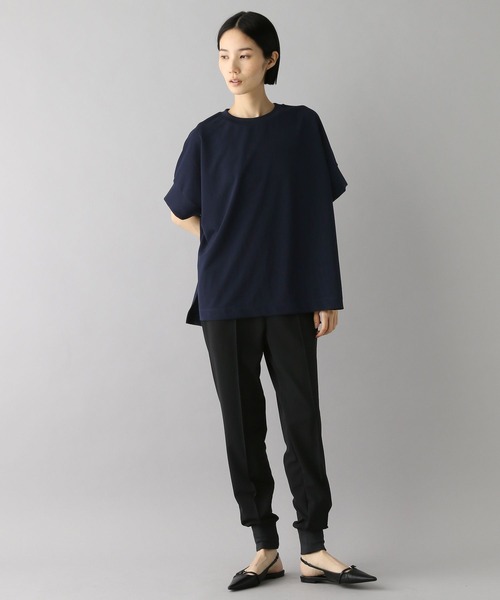 O0u（オーゼロユー）の「カットソージョーゼットTEE 272765（Tシャツ/カットソー・レディース・ホワイト/ブラック/ベージュ系/ネイビー/ブラウン・FREE）」の13枚目の写真
