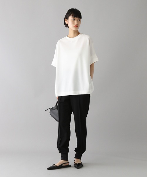 O0u（オーゼロユー）の「カットソージョーゼットTEE 272765（Tシャツ/カットソー・レディース・ホワイト/ブラック/ベージュ系/ネイビー/ブラウン・FREE）」の10枚目の写真