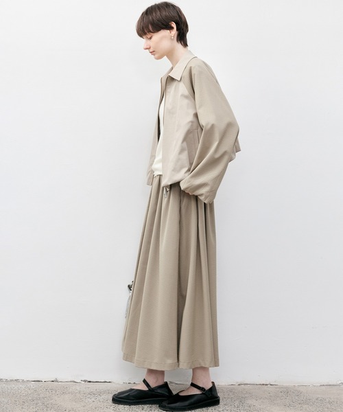 tageechita(タジチタ)の「【tageechita】バルーンチェック配色ジャケット(ブルゾン・レディース・ベージュ・S/M/L)」の12枚目の写真