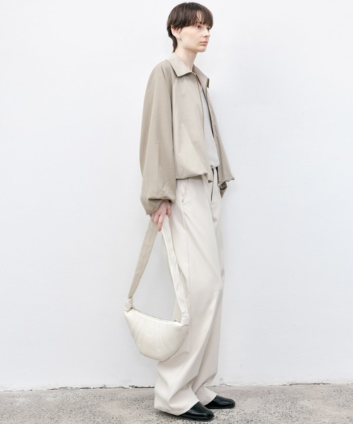 tageechita(タジチタ)の「【tageechita】バルーンチェック配色ジャケット(ブルゾン・レディース・ベージュ・S/M/L)」の14枚目の写真