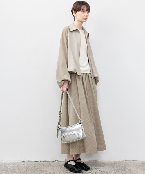 tageechita(タジチタ)の「【tageechita】バルーンチェック配色ジャケット(ブルゾン・レディース・ベージュ・S/M/L)」の18枚目の写真