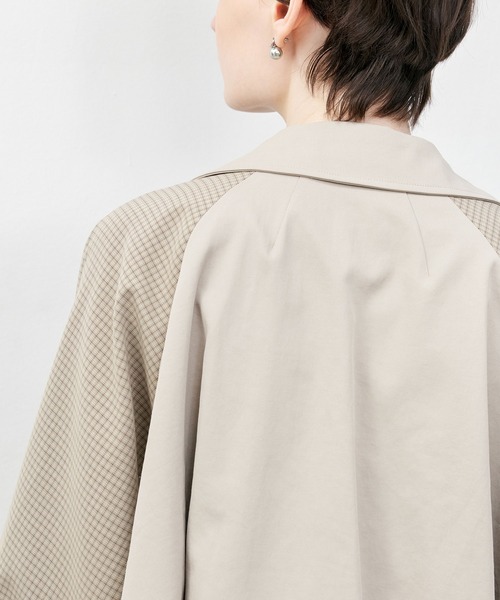 tageechita(タジチタ)の「【tageechita】バルーンチェック配色ジャケット(ブルゾン・レディース・ベージュ・S/M/L)」の21枚目の写真