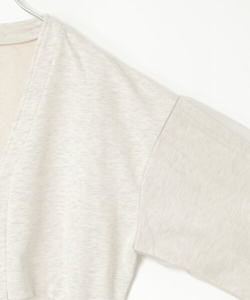 VENCEEXCHANGE（ヴァンスエクスチェンジ）の「裏毛ｘチュールダブルZIPカーディガン（カーディガン/ボレロ・レディース・チャコール/ブラック/オフホワイト/杢グレー・FREE）」の7枚目の写真