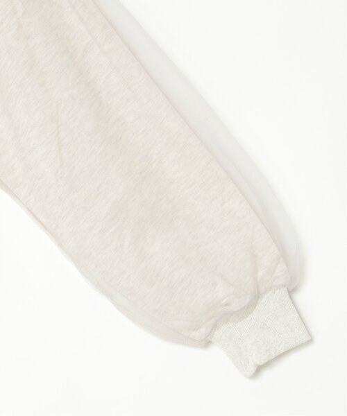 VENCEEXCHANGE（ヴァンスエクスチェンジ）の「裏毛ｘチュールダブルZIPカーディガン（カーディガン/ボレロ・レディース・チャコール/ブラック/オフホワイト/杢グレー・FREE）」の6枚目の写真