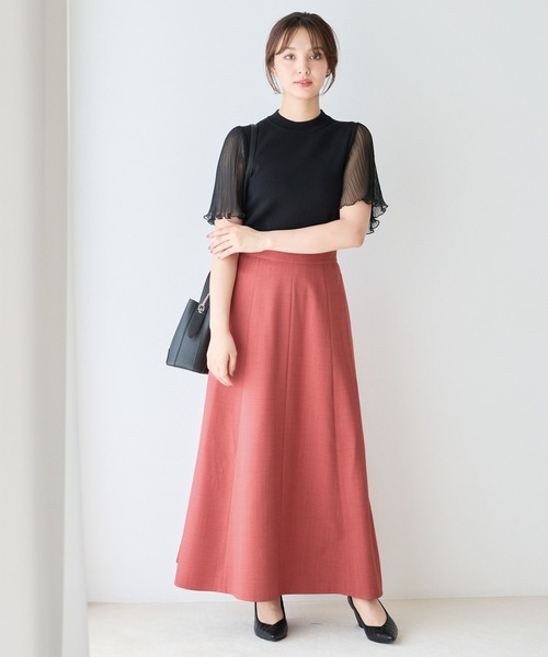 Andemiu（アンデミュウ）の「アソートナロースカート145464（スカート・レディース・ピンク/ダークブラウン/ブラック・FREE）」の10枚目の写真