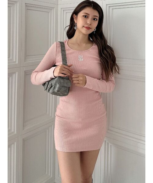 セール】Square gyda STONEテレコ long sleeveワンピース