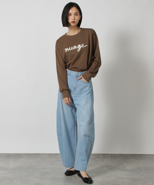 LAKOLE（ラコレ）の「リボンロゴ長袖T/149368（Tシャツ/カットソー・レディース・オフホワイト/ブラウン/チャコール・FREE）」の15枚目の写真