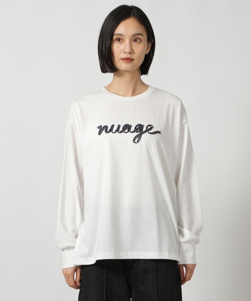 LAKOLE（ラコレ）の「リボンロゴ長袖T/149368（Tシャツ/カットソー・レディース・オフホワイト/ブラウン/チャコール・FREE）」の13枚目の写真