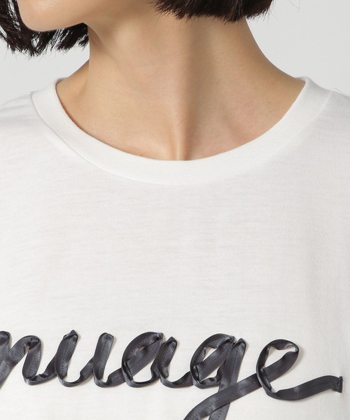 LAKOLE（ラコレ）の「リボンロゴ長袖T/149368（Tシャツ/カットソー・レディース・オフホワイト/ブラウン/チャコール・FREE）」の9枚目の写真