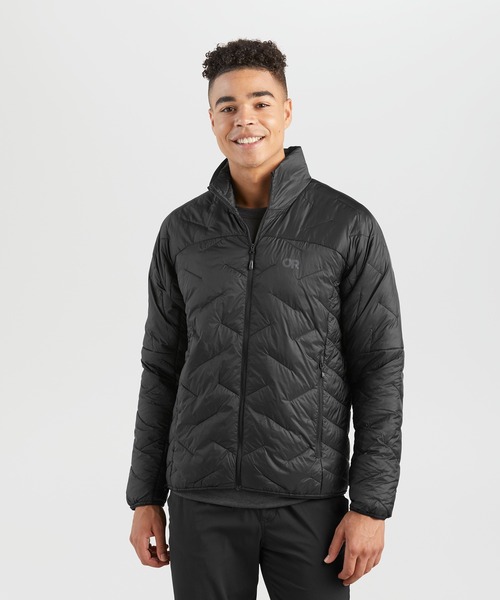 OUTDOOR RESEARCH（アウトドアリサーチ）の「OUTDOOR RESEARCH/アウトドアリサーチ SuperStrand LT Jacket/スーパーストランド LTジャケット（ブルゾン・メンズ・ブラック/グレー・MEDIUM/LARGE）」の2枚目の写真