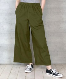 ツイルウエストゴムワイドパンツ