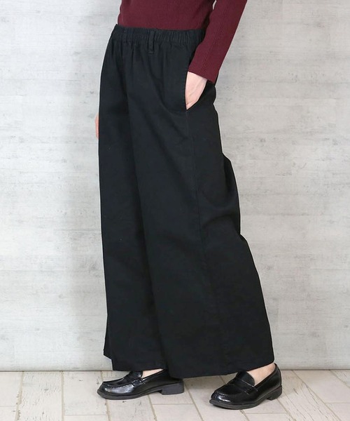 itto...(イット)の「ツイルウエストゴムワイドパンツ(チノパンツ・レディース・ベージュ/ブラック/カーキ・M/L/3L/4L/LL)」の19枚目の写真