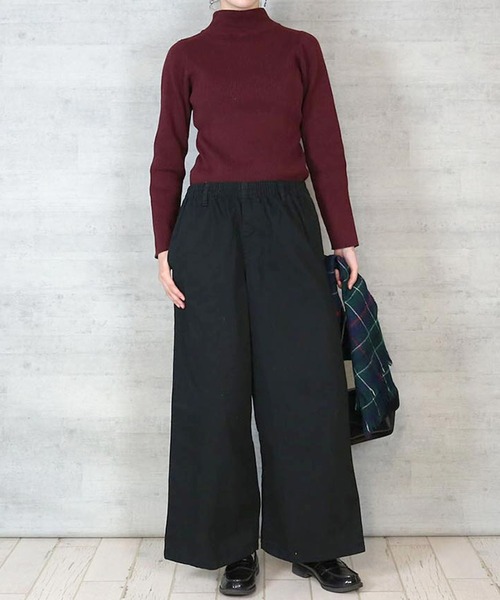 itto...(イット)の「ツイルウエストゴムワイドパンツ(チノパンツ・レディース・ベージュ/ブラック/カーキ・M/L/3L/4L/LL)」の21枚目の写真