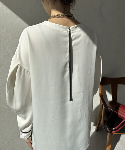 DouDou(ドゥドゥ)の「【WEB限定】カフスレースブラウス(シャツ/ブラウス・レディース・ブラック/オフホワイト・FREE)」の16枚目の写真